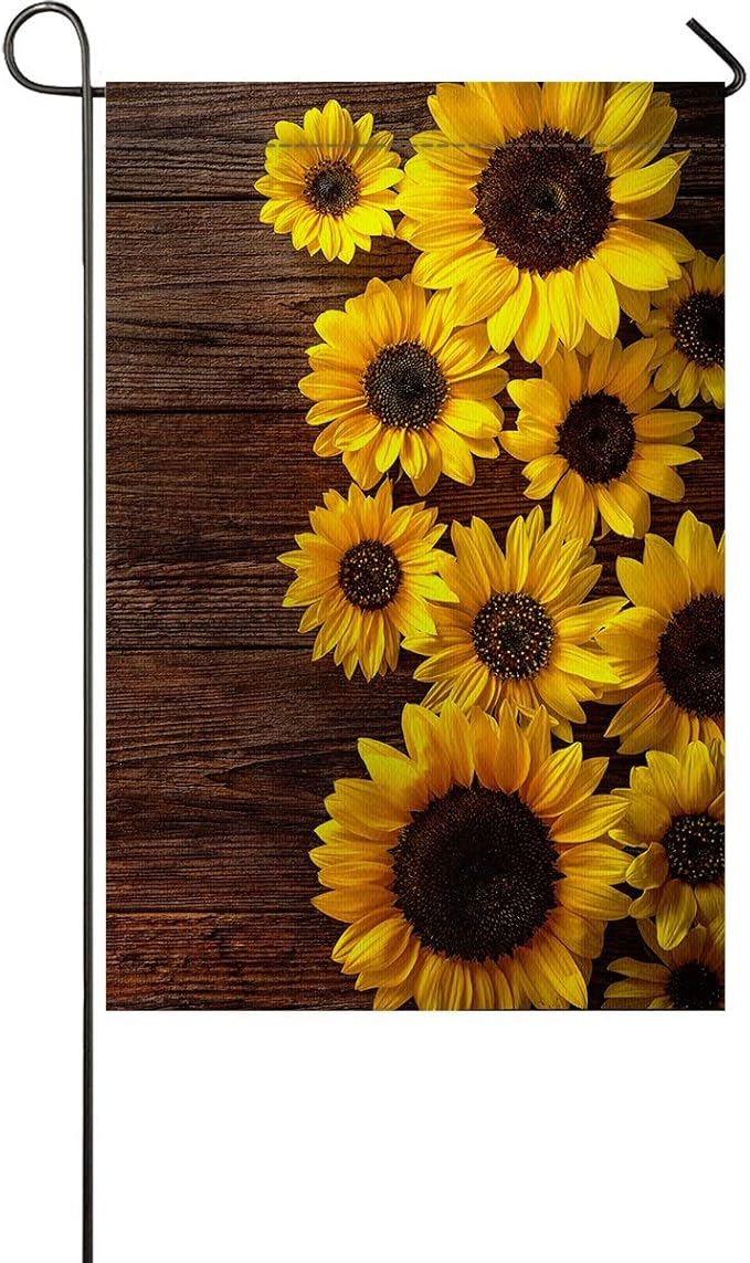 Sunflower Garden Flags Double Sided, Personalized