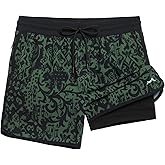 maamgic Workout Running Shorts for Men Retro 5 Inch Gym Shorts with Liner Quick Dry 2 in 1 Athletic Shorts