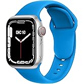 ELETTRONEO SBC1B Sport Band for Apple Watch Bands for Women Ultra 2 49mm, Series 10 46mm, 9 8 7 45mm 41mm, SE 6 5 4 44mm 40mm, 3 2 1 42mm 38mm Men iWatch, Strap Silicone, Ocean Blue