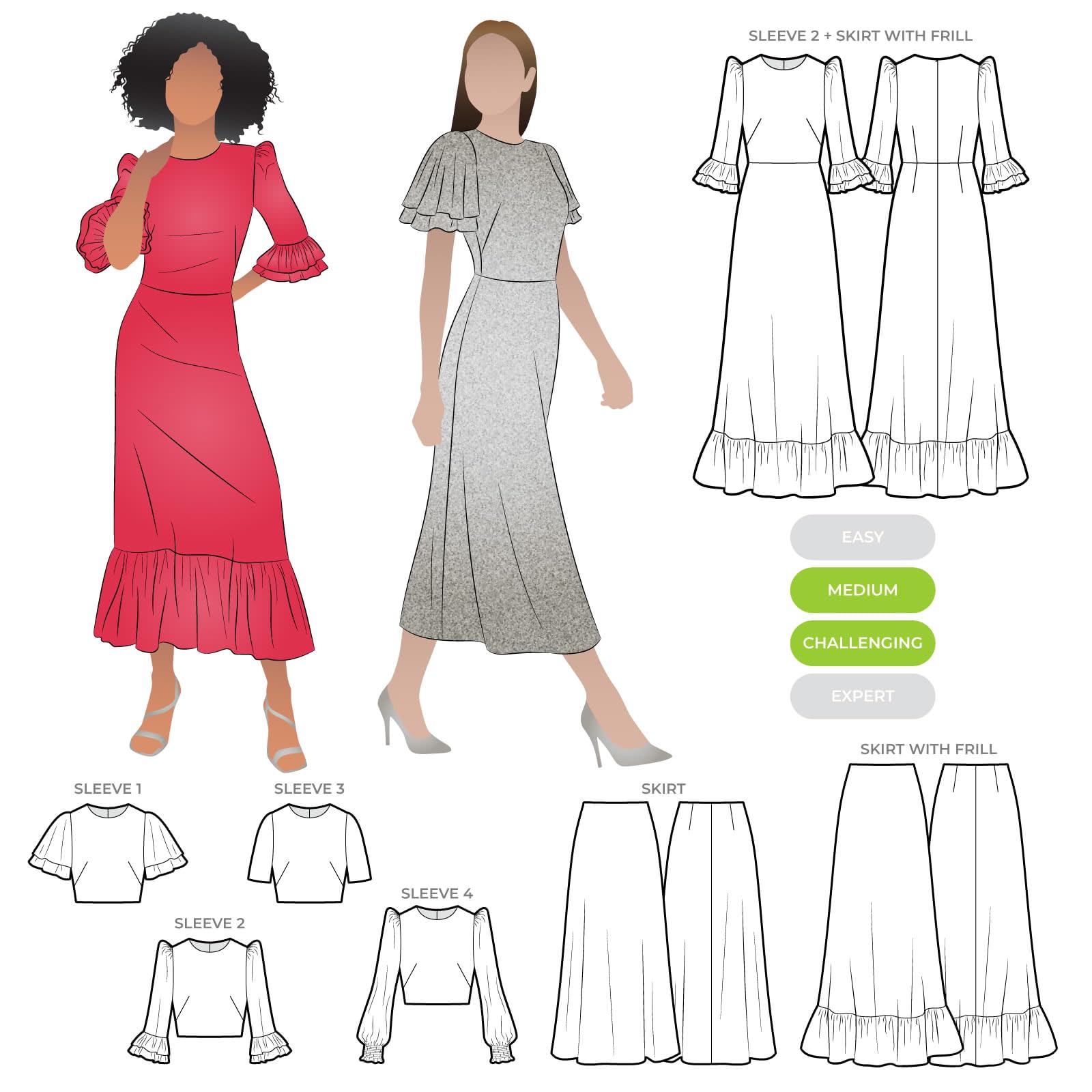 Style Arc Sewing Pattern - Queenie Woven Dress (Sizes 10-22)