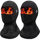 Bodvera 2 Pack Balaclava Winter Ski Mask for Men Women Windproof Warm Face Mask for Skiing, Snowboarding, Motorcycle Riding
