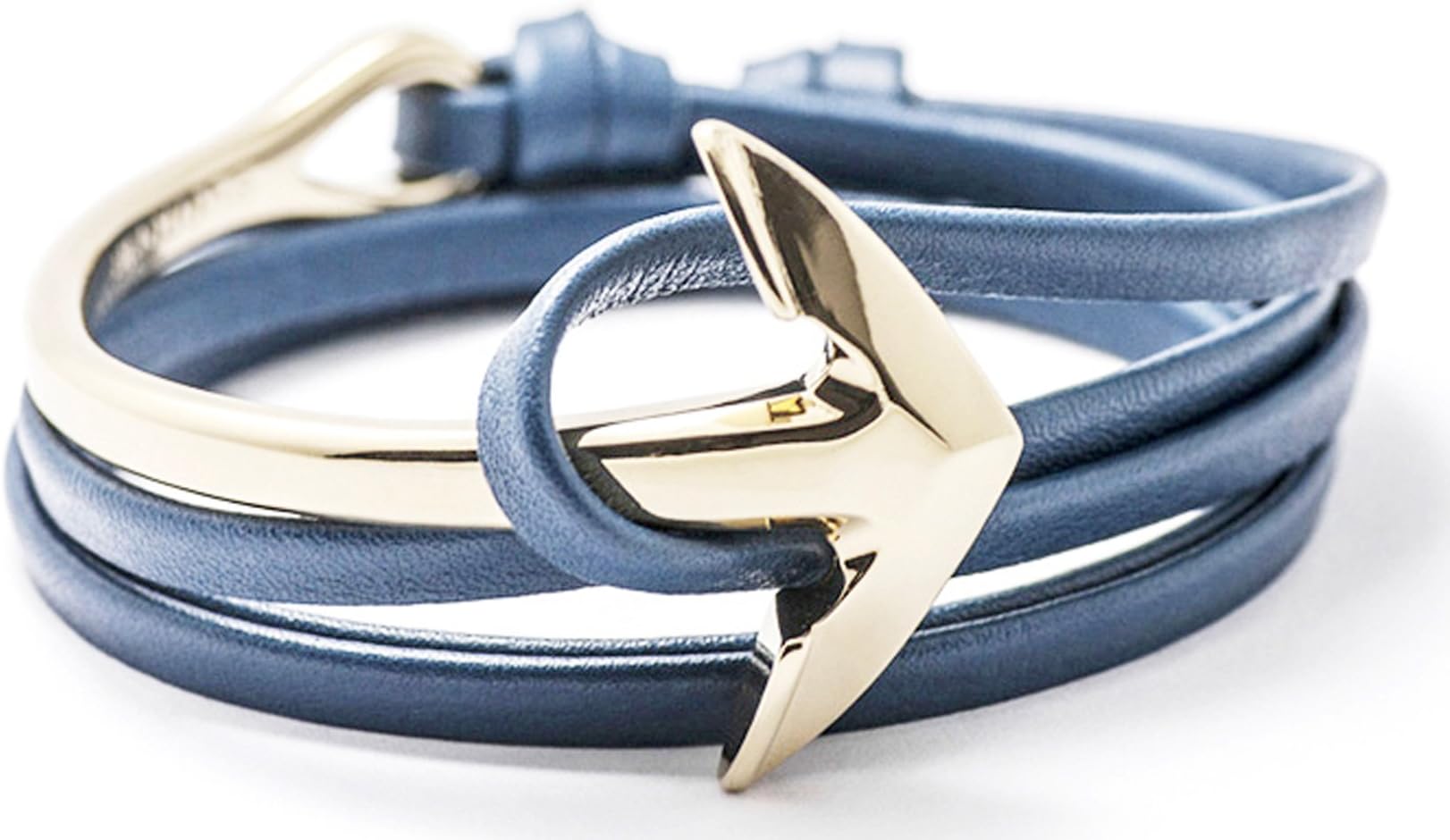 Golastartery Punk Alloy Anchor Bracelet Hand Leather Cuff Bracelet