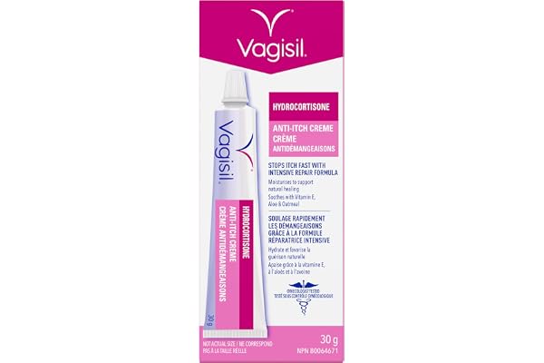 Vagisil Hydrocortisone Anti-Itch Creme - Helps Relieve Yeast Infection Itch, Intensive Repair, 30g | Gynecologist Tested
