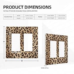 Classic Leopard 2 Gang Double Rocker/Decor Light
