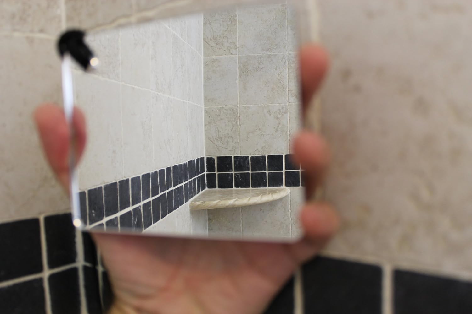 Mirror On A Rope ReflectX Travel Shower Mirror - Light and Durable - Made in The U.S.A. - Shatterproof - Easily Eliminate Fog and Shadows for a Clear Fog Free Reflection. (unclad): Home & Kitchen