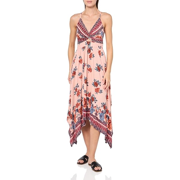 Angie Women's Twist Front Keyhole Spaghetti Strap Dress at Amazon Women's  Clothing store