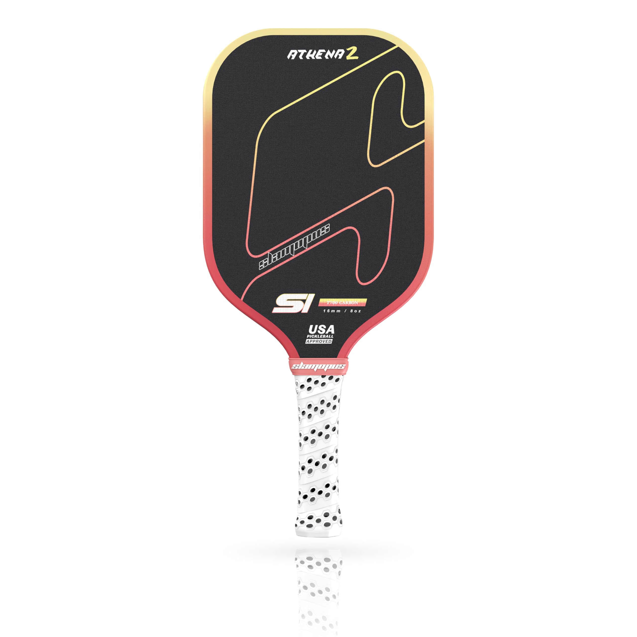 Photo 1 of SLP Athena2 Pro Pickleball Paddle| T700 Carbon Fiber Pickleball Paddles with 16mm Polymer Honeycomb Core & Overgrips| Premium Pickle Ball Racket Enhanced Control & Spin & Power| USAPA Approved
