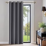 PONY DANCE Blackout Curtain Eyelet 52x84 Grey Thermal Noise Blocking