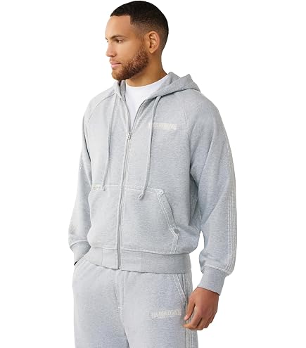 Amazon.com: True Religion Men's Puff Print Core Zip Up Hoodie for