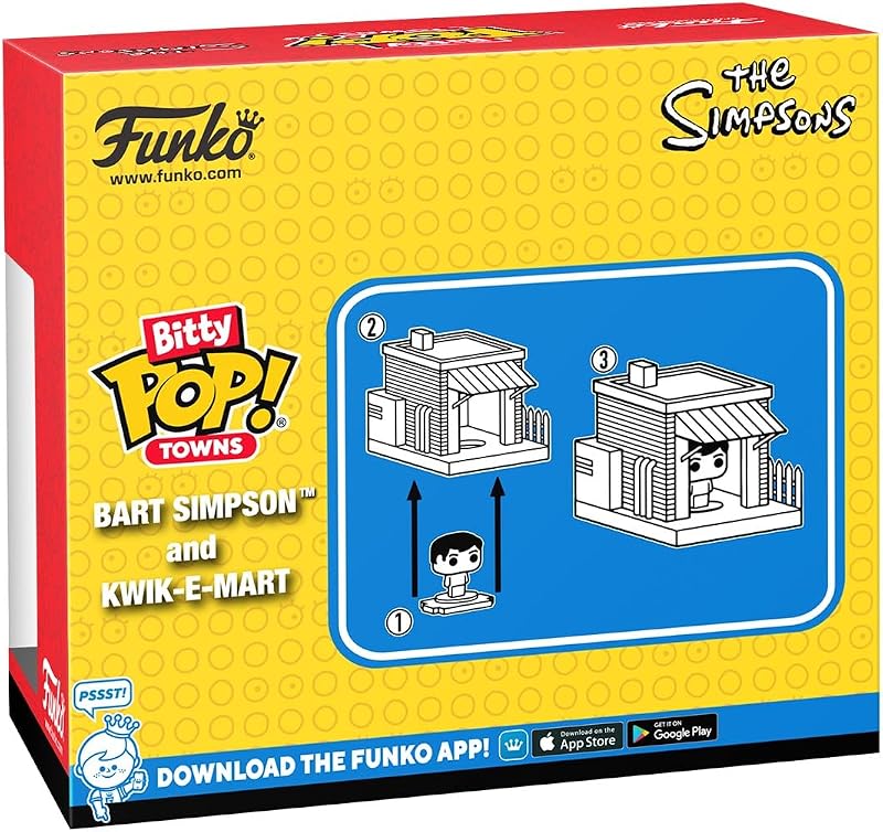 Os Simpsons Bart Simpson e Kwik-E-Mart Figura de Vinil (Bitty Pop! Town) Pop sem classificação! Padrão