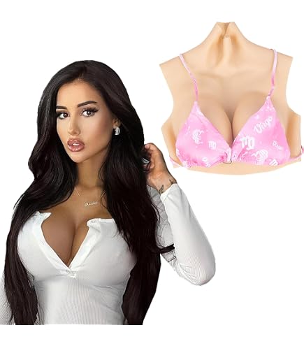 Prothèses Mammaires Silicone KK Cup Pour Drag Queen - Taille L, Aréole Large, Neuf