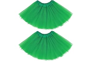Zando 2 Pack Tutu for Toddler Girls Kids 4 Layers 2-8 Years Halloween Princess Soft Puffy Tulle Dance Skirt Birthday Dress up