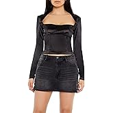 Forever 21 Womens Square-Neck Bustier Crop Top