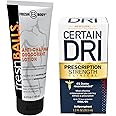 Fresh Body FB No Sweat Bundle: Fresh Balls, 3.4 Fl oz and Certain Dri 1.2 oz - Antiperspirant, Anti-Chafing and Soothing Cream to Powder Ball Deodorant for Men