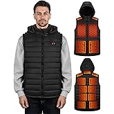 Heated Vest for Men, Men's Lightweight Heating Vest for Skiing Camping Hunting, 17 Heating Zones(Charger Not Included)