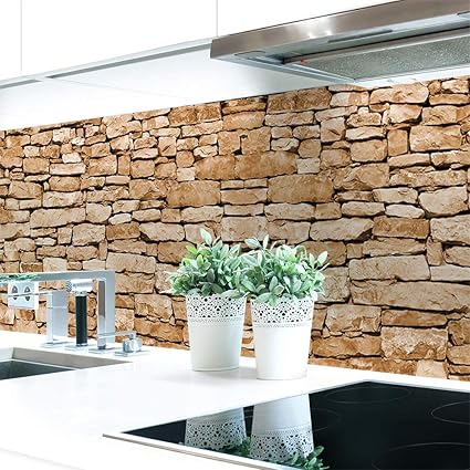 Küchenrückwand Naturstein Braun Premium Hart-PVC 0,4 mm selbstklebend 60x51cm