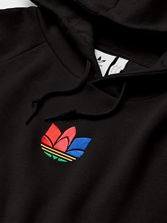 3d trefoil graphic sweat hoodie
