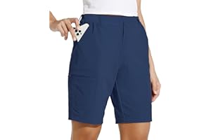 Willit Women's 10" Hiking Cargo Shorts Stretch Golf Active Long Quick Dry Outdoor Summer Shorts