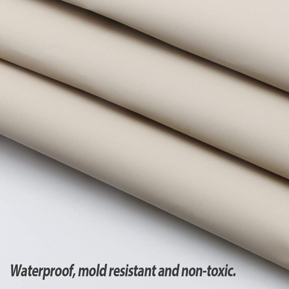 Funria EVA Shower Curtain Waterproof Bathroom Curtains with 12 Hooks for Wet Room Long Bath Curtains for Bathtubs and Shower Stall Beige Shower Curtains 180 x 180CM (71 x 71 Inch) - Image 4
