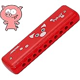 Crafteem Colored Harmonica for Kids and Beginners - Easy-to-Learn Key of C Instrument - Portable and Lightweight.