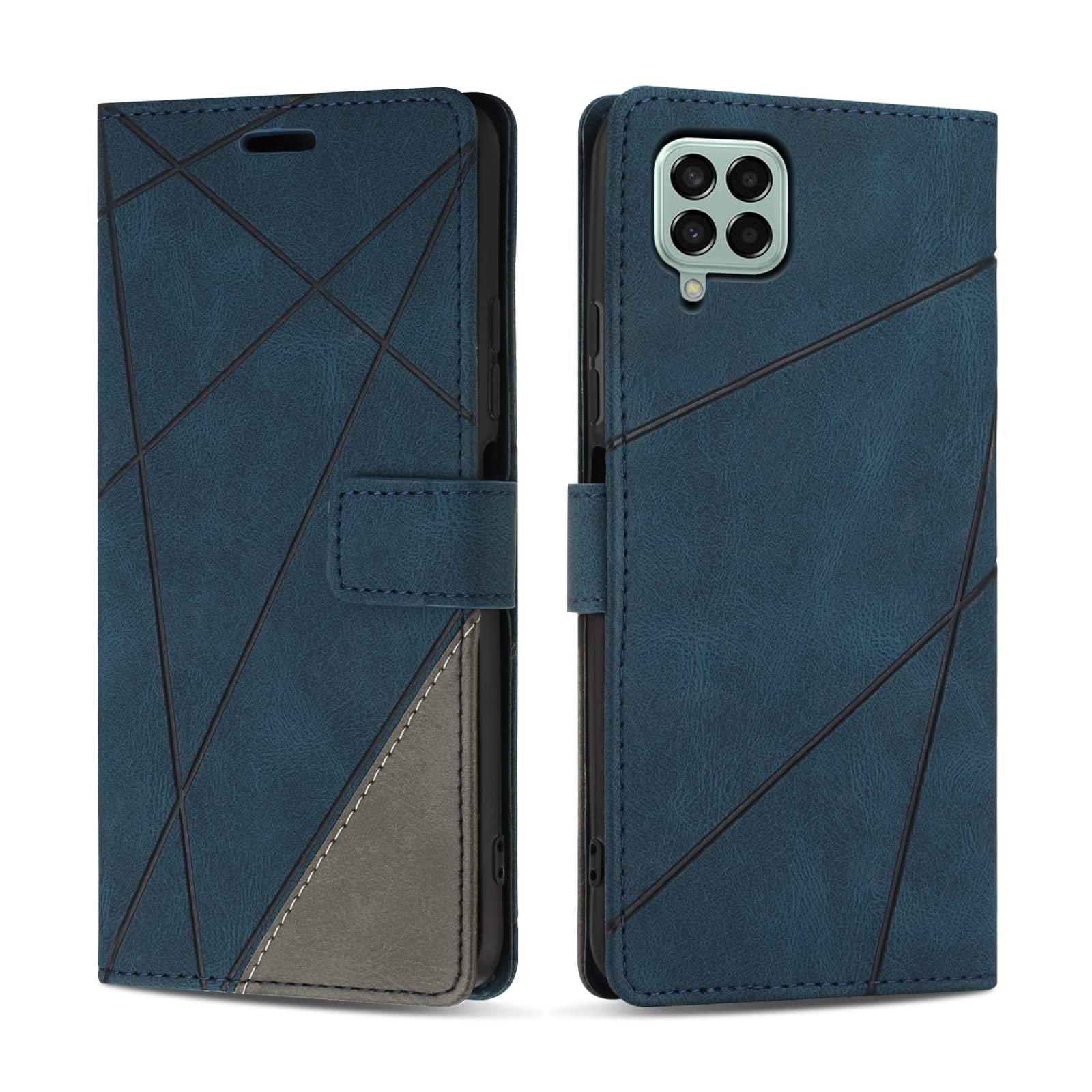 SONWO Case for Galaxy M53 5G, Premium PU Leather Flip Wallet Case Magnetic Closure Cover Case Card Slots kickstand Phone Case for Galaxy M53 5G, Blue — image 1