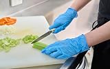 Spontex Specialist Nitrile Gloves 100 Pack Blue One Size Food Safe Latex Free view 2