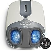 Howdy Shiatsu Foot Massager with Cold and Heat for Plantar Fasciitis & Neuropathy, Deep Kneading and Air Compression, 3-Level Adjustable Intensity, Remote, Fits Men’s Size 13, 2026 Gifts for Women Men