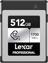 Lexar 512GB Professional Silver SE CFexpress Type B Memory Card 1700 MB/s