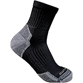 Carhartt Men's SQ6103M Lightweight Cotton Blend Quarter Sock 3-Pack - Large - Black