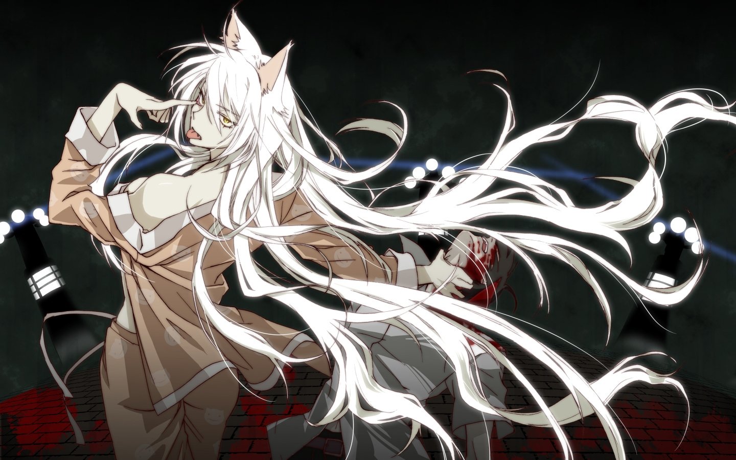 Athah Designs Anime Monogatari Series White Hair Nekomonogatari Athah Designs Anime Monogatari Series White Hair Nekomonogatari