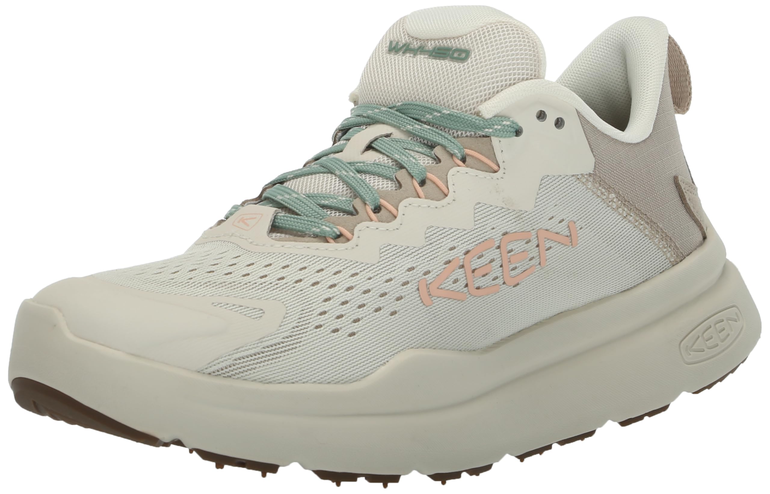 KEEN Women’s WK450 Comfortable Durable Lightweight Breathable Walking Shoes, Birch/Peach Parfait, 5.5