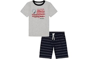 Nautica Sets (KHQ) Boys Nautica 2 Piece Tee Woven Short Set
