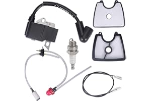 MIKATESI Leaf Blower Ignition Coil Module for Husqvarna 125B 125BX 125BVX Replace 545108101 5451 08 101 5451-08-101 585836101 300953003 300953001 984883001 984882001 with Spark Plug Fuel Line Air Filter Kit