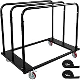 2000 Heavy-Duty Panel Truck, Drywall Cart w/ 5&rdquo; PU Swivel Wheels | Steel Panel Dolly Cart for Handling Wall Panel/Lumber/Folding Table/Sheetrock， 45.6" L x 29" W x 39"