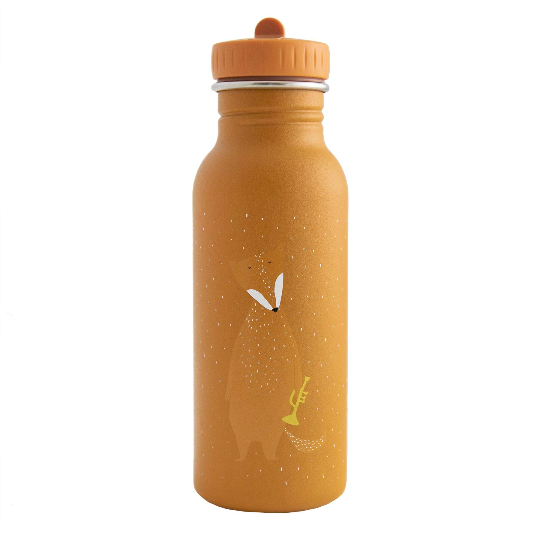 Trixie Drinking Bottle - Mr. Fox - 500ml Stainless Steel Water Bottle for Kids - Orange - Leakproof - Eco-Friendly and BPA-Free — image 1