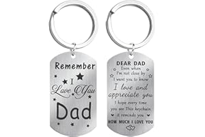 MORYCRAFT Dad Fathers Day Keychain, Dad Keychain From Daughter, Son, Wife For Valentine, Christmas, Birthday Gift For Dad From Kids