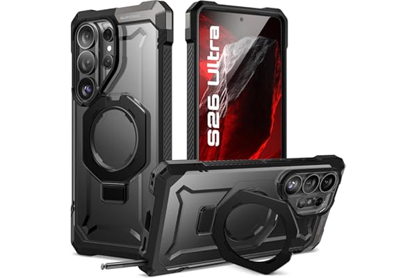 SUPCASE for Samsung Galaxy S26 Ultra Case with Kickstand (Unicorn Beetle Grip), [Wireless Charge Compatible] [Military-Grade Protection] Heavy-Duty Magnetic Phone Case for S26 Ultra 6.9 Inch, Dark