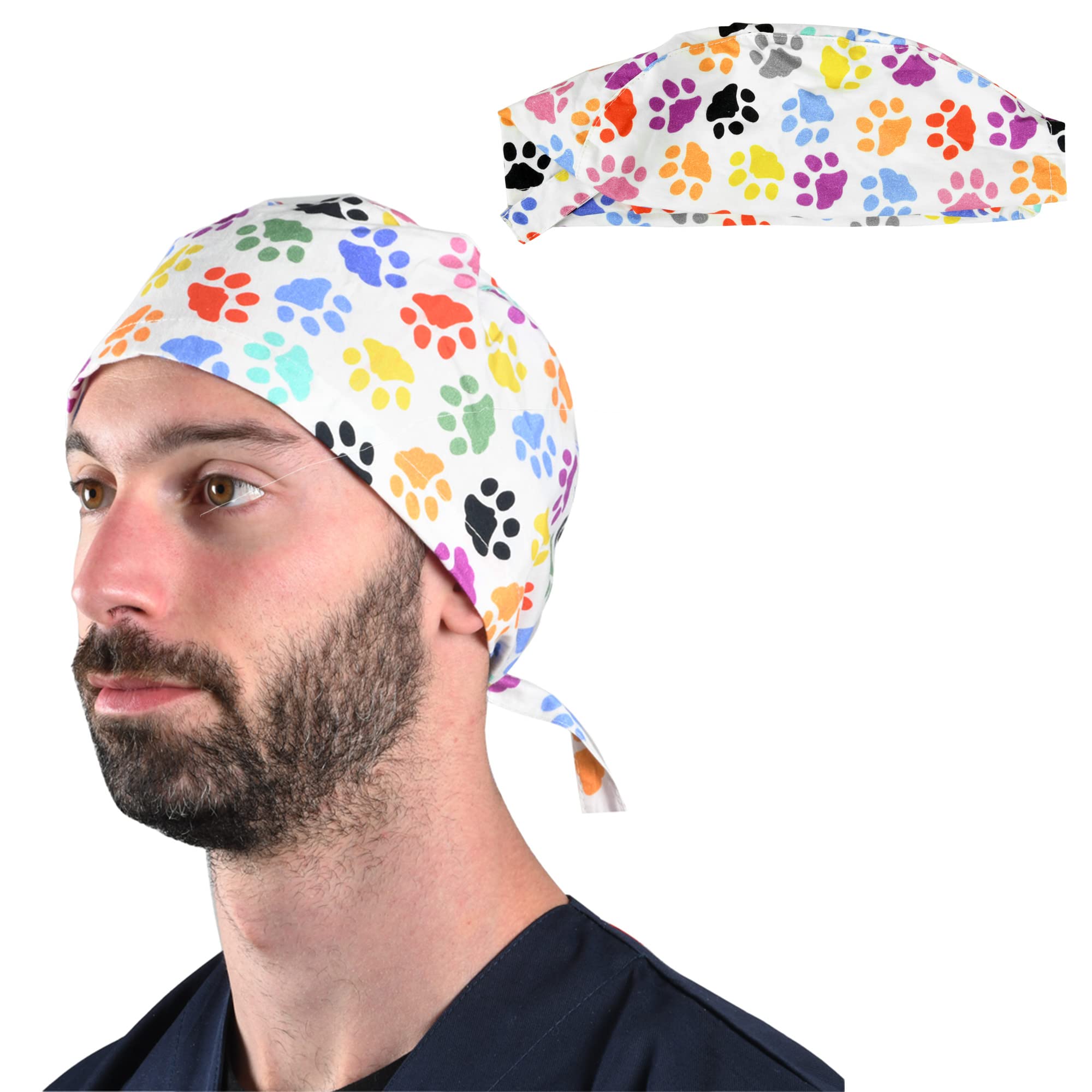 GIMA Hood various patterns surgical caps made from 100% high-quality pure poplin 40 cotton, absorbent, highly breathable, latex-free