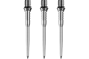 MISSION DARTS 34mm Dart Conversion Points Mission Titan Pro Titanium Converts Soft Tip To Steel (Silver Grooved)