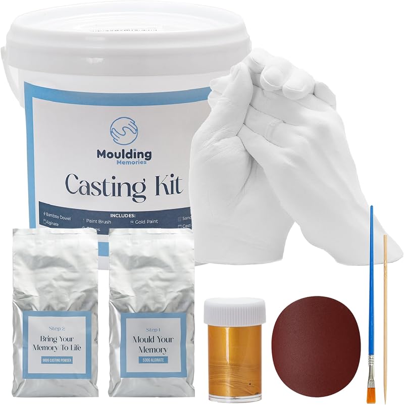 Moulding Memories 3D Hand Casting Kit Couples Babies Kids Adults DIY Plaster
