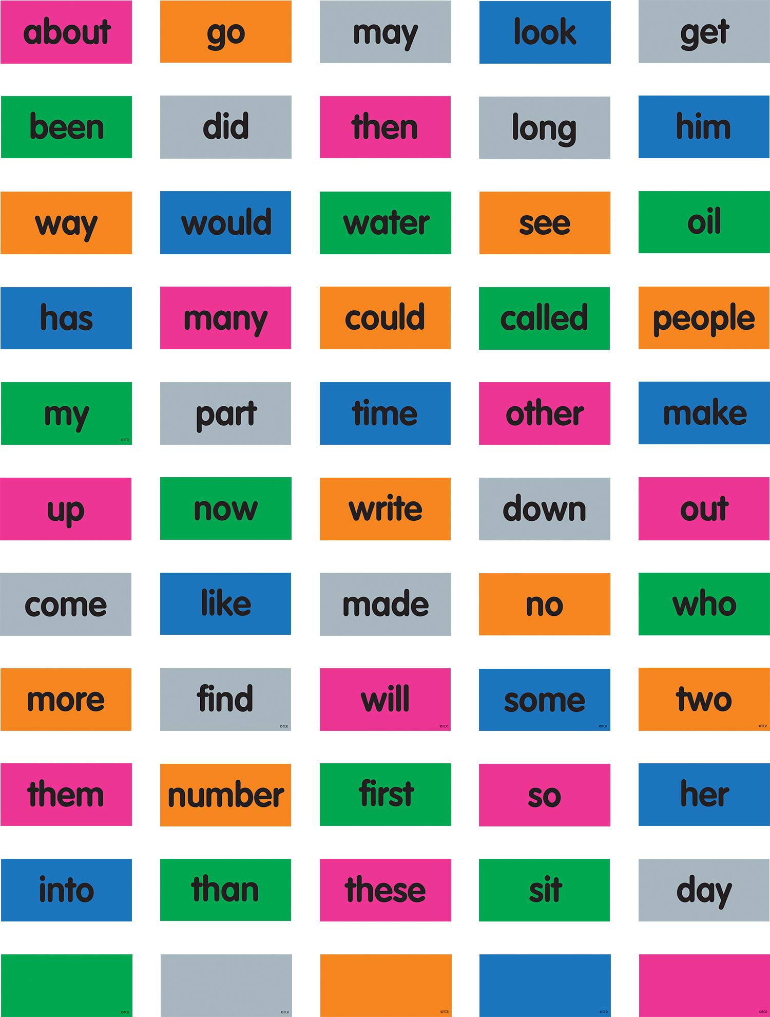 Sight Words 51–100 Clingy Thingies