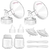 Breast Pump Parts for Spectra S1/S2/9 Plus/Synergy Gold, Not Original Accessories, 19mm Set Spectra Replacements Pump Parts Include Flange/Duckbill Valve/Backflow Protector/Tubing/Bottles