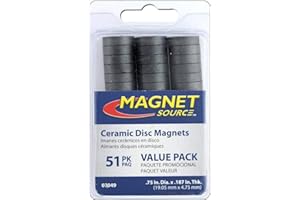 MAGNET SOURCE Master Magnetics Ceramic Disc Magnet Value Pack - 51-Pc. Set, Model Number 07049