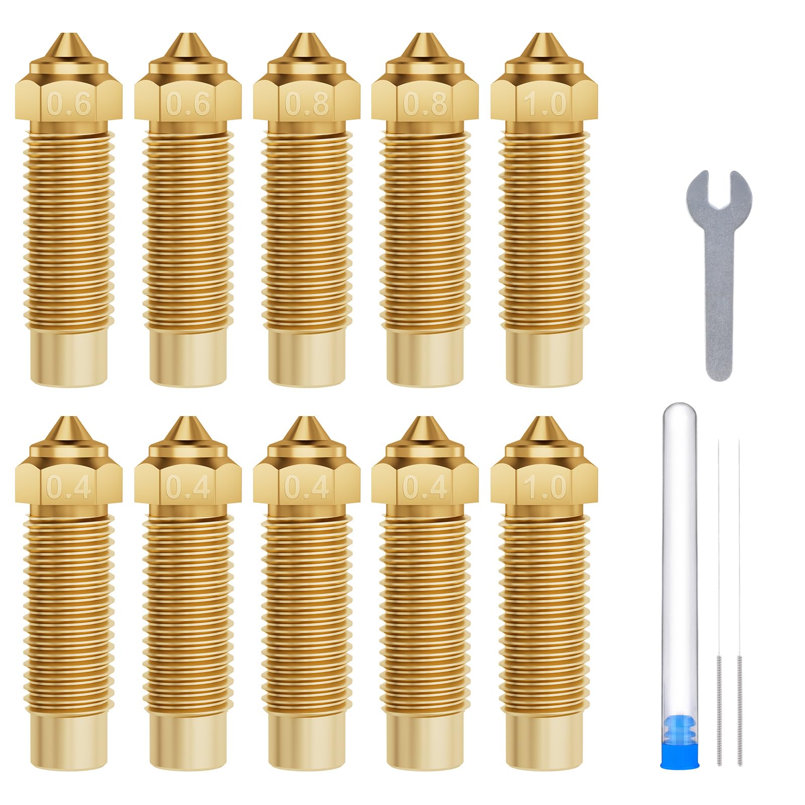 ELEGOO 10pcs Multi Size Nozzles for Neptune 4