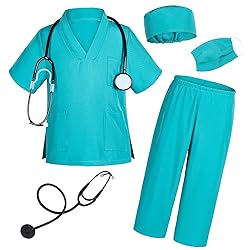 TOGROP Doctor costume for kids shirt pants with