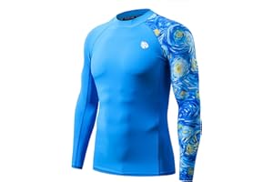 HUGE SPORTS Men's Splice UV Sun Protection UPF 50+ Skins Rash Guard