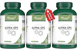 VORST Alpha GPC 600mg 3 x 120 Vegan Capsules | 3 Bottles