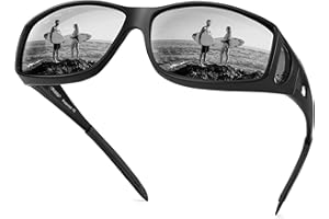 URUMQI Polarized Sunglasses Fit Over Glasses for Men Women, Wrap-around Driving Sunglasses 100% UV Protection