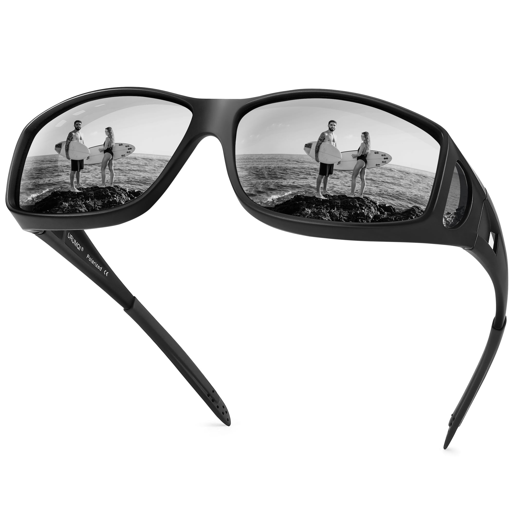 Lentes De Sol Hombre MEETSUN Fit Over Glasses Sunglasses Polarized Wrap Around Sunglasses With Uv400