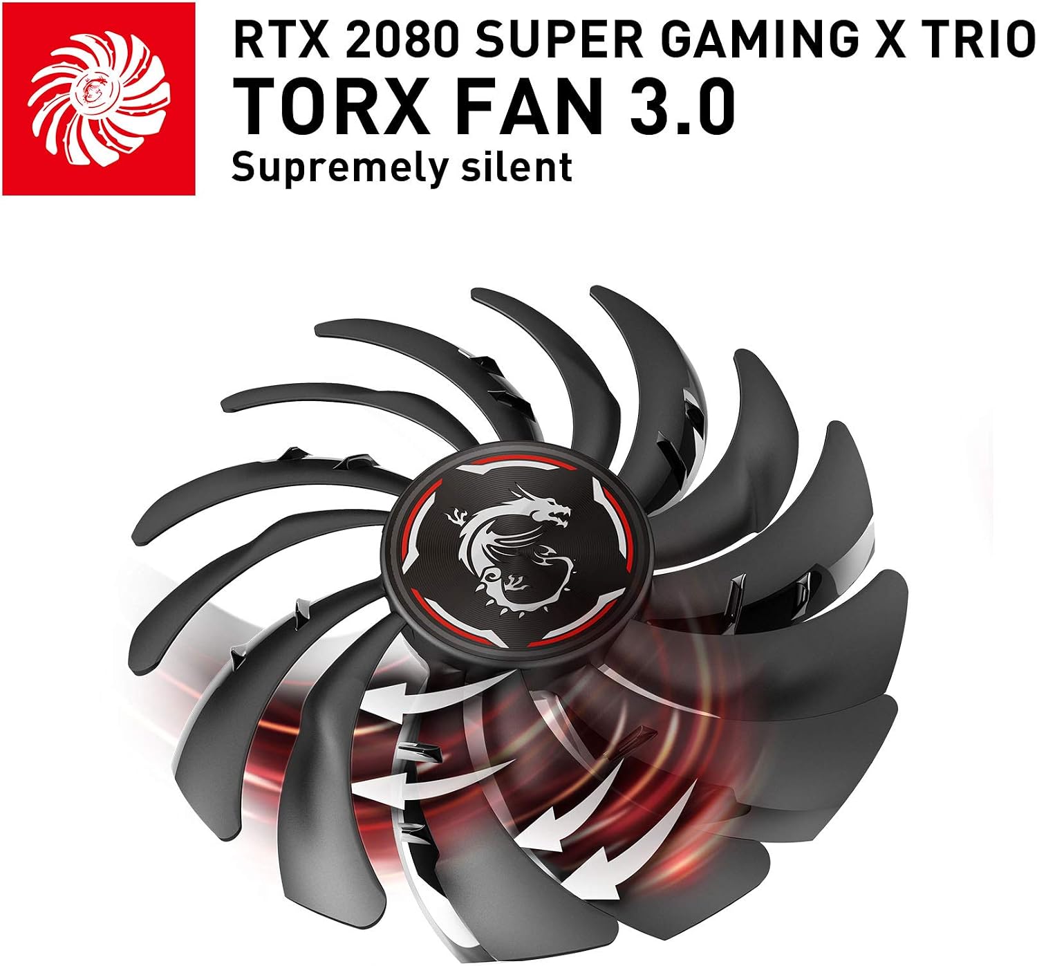 MSI NVIDIA GEFORCE RTX 2080 SUPER GAMING X TRIO Graphics Card '8GB GDDR6, 1845MHz, RGB Mystic Light, 3x DisplayPort, HDMI, Type-C, Triple Fan Cooling System' - Image 5